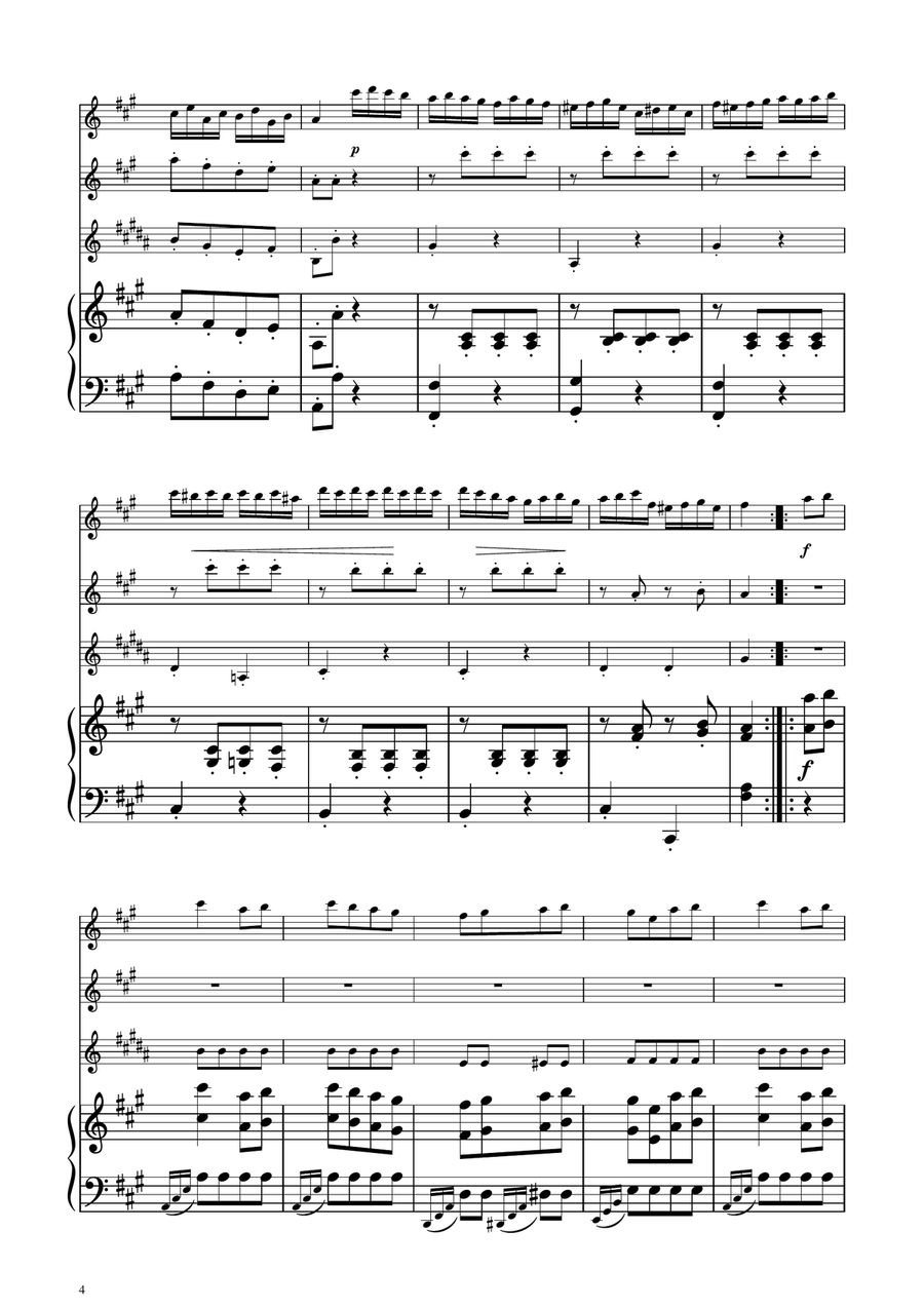Turkish March - Woodwind Trio Woodwind Trio scores gallery preview page 4