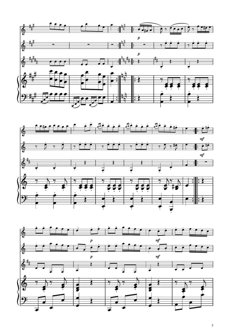 Turkish March - Woodwind Trio Woodwind Trio scores gallery preview page 5