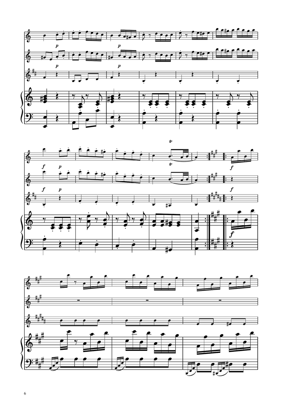 Turkish March - Woodwind Trio Woodwind Trio scores gallery preview page 6