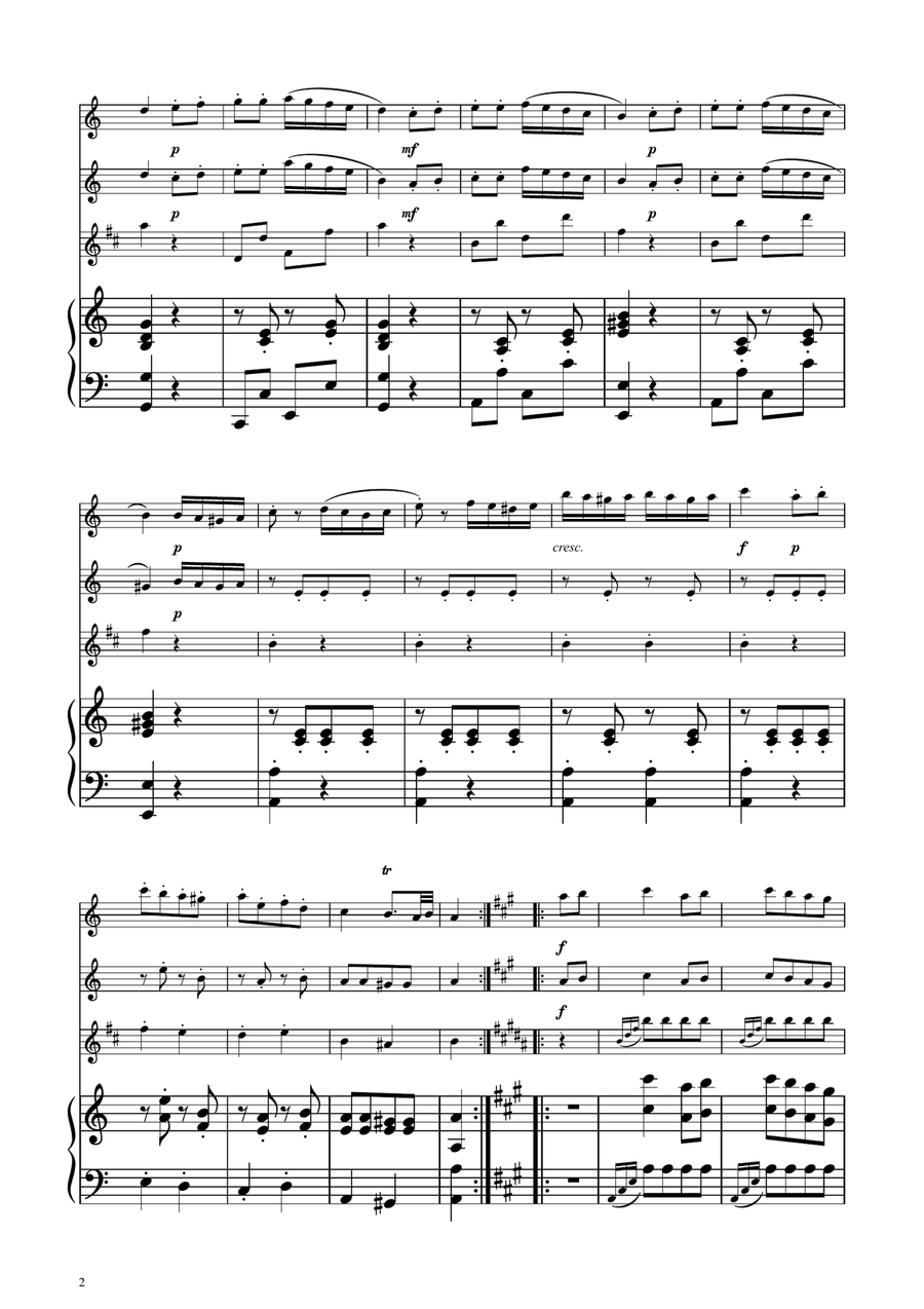 Turkish March - Woodwind Trio Woodwind Trio scores gallery preview page 2