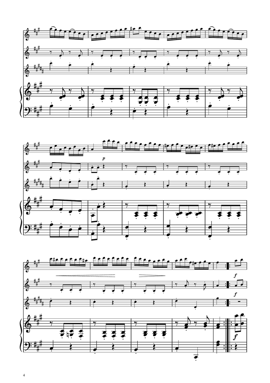 Turkish March - Woodwind Trio Woodwind Trio scores gallery preview page 4