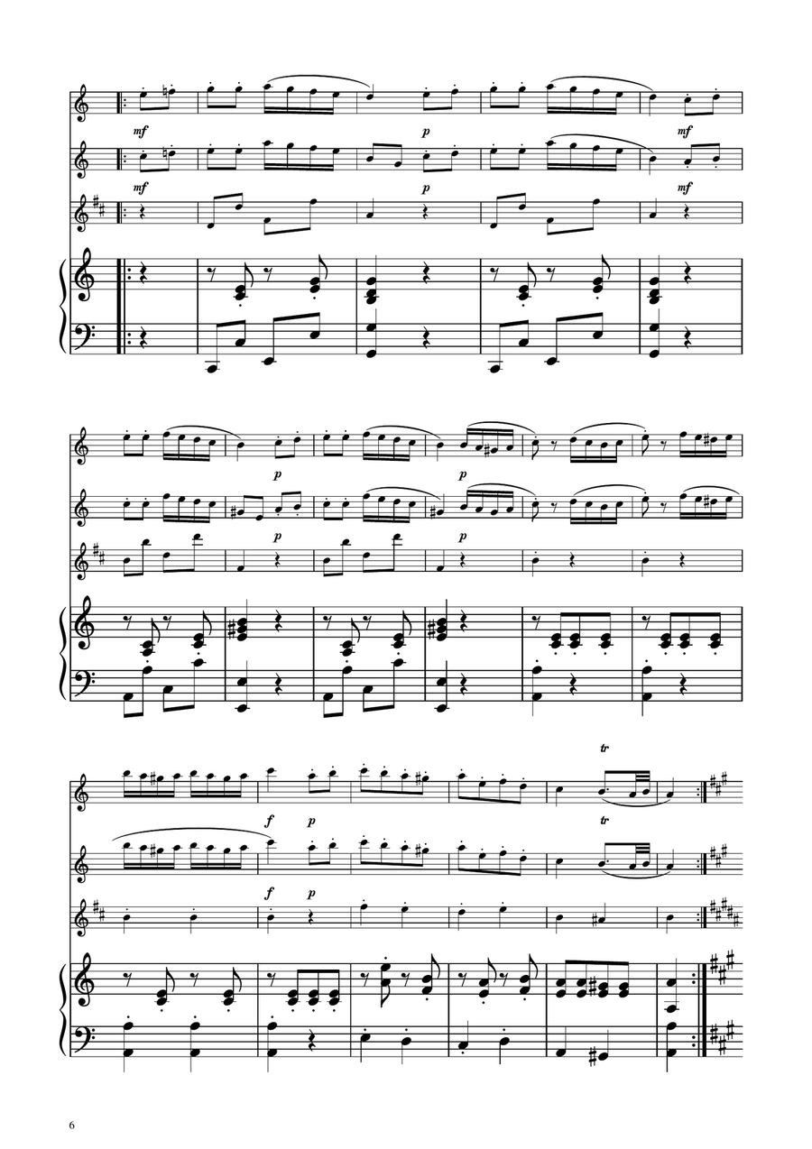 Turkish March - Woodwind Trio Woodwind Trio scores gallery preview page 6