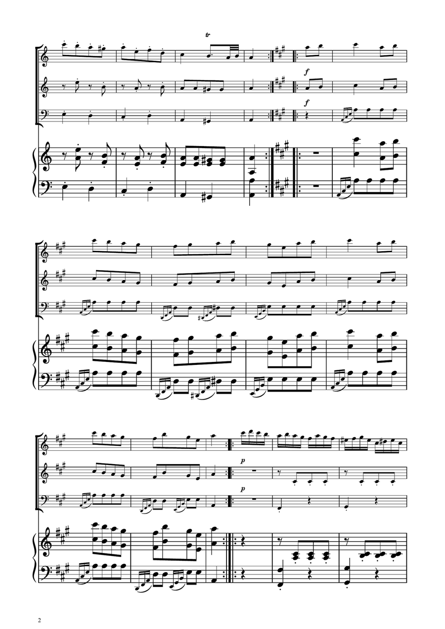 Turkish March - Woodwind Trio Woodwind Trio scores gallery preview page 2