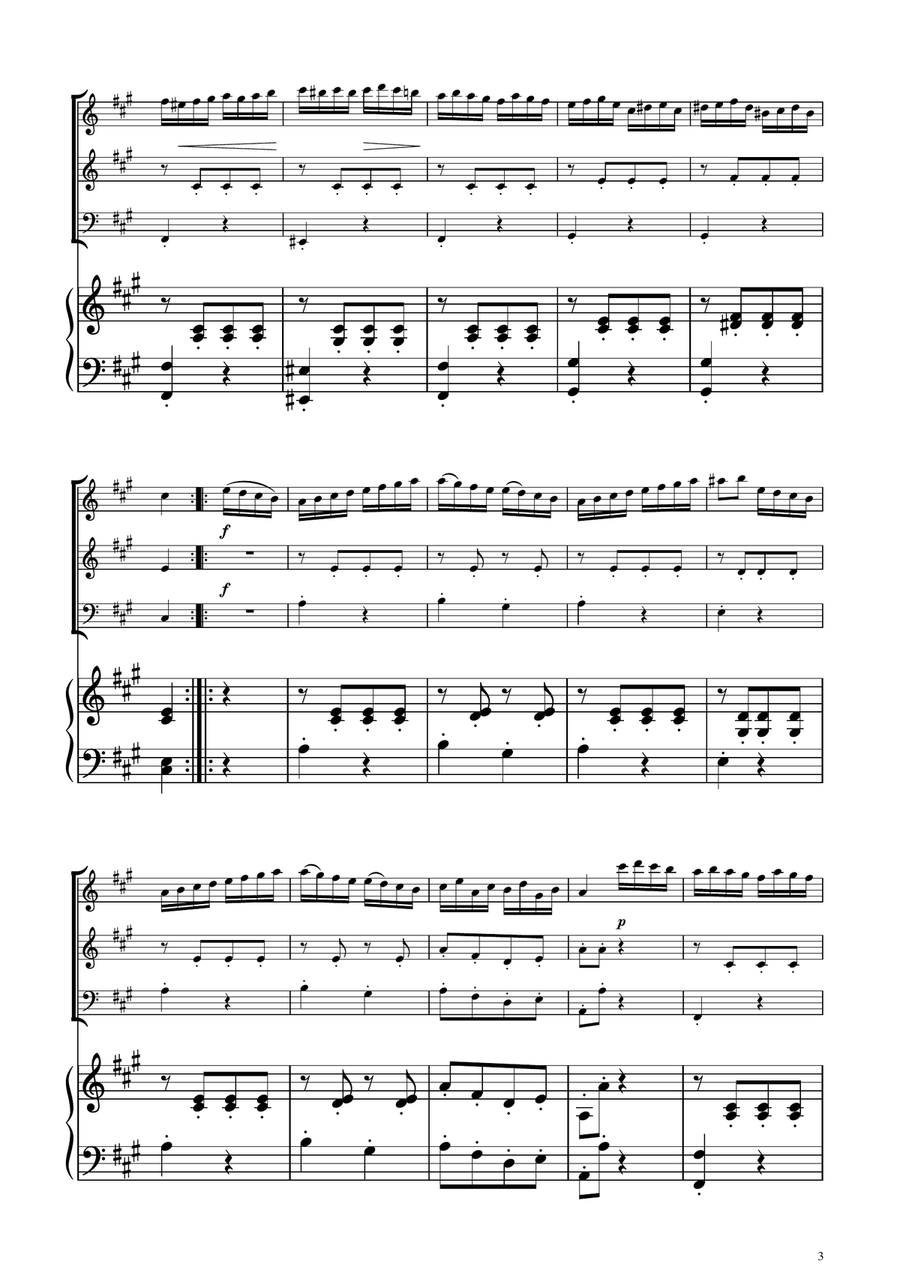 Turkish March - Woodwind Trio Woodwind Trio scores gallery preview page 3