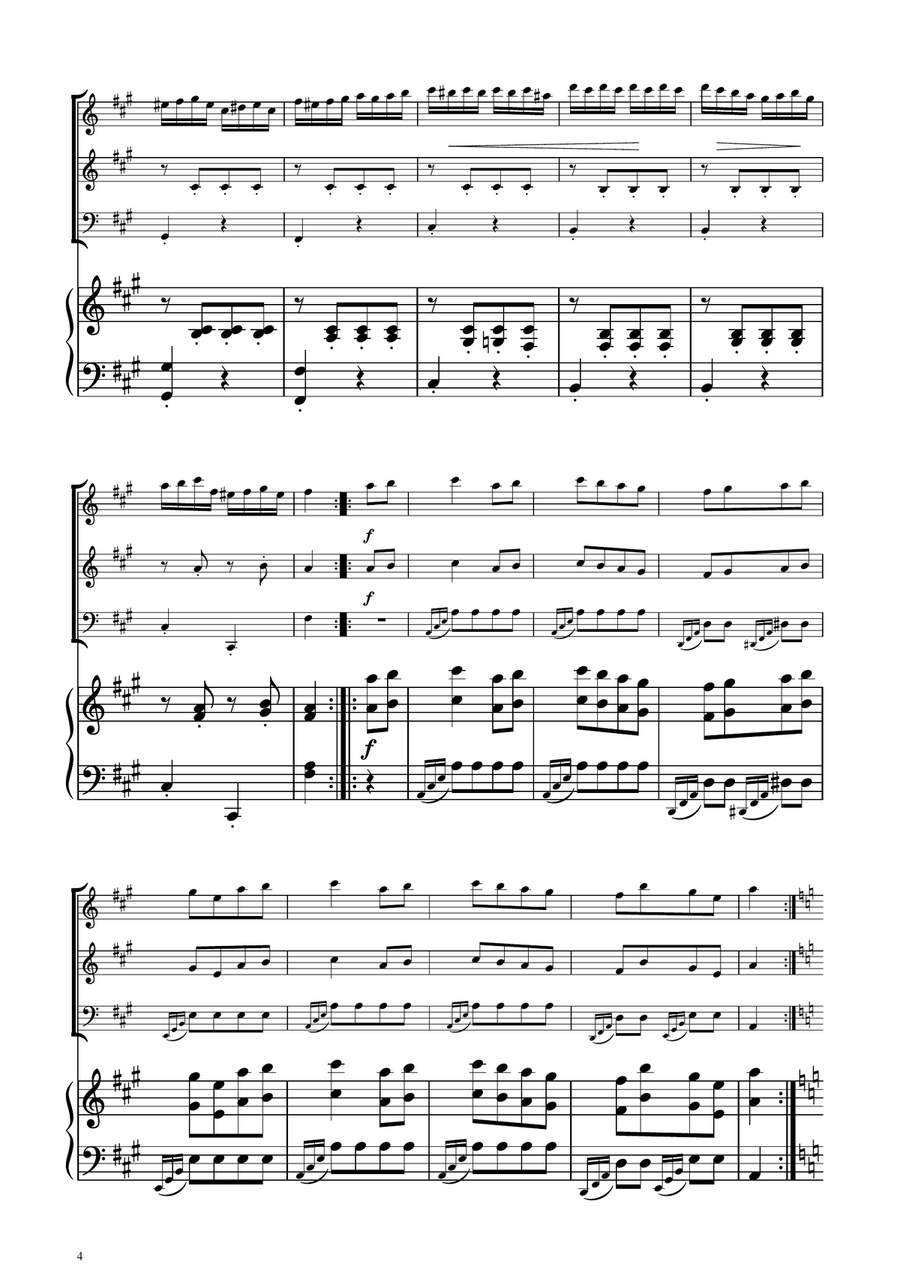 Turkish March - Woodwind Trio Woodwind Trio scores gallery preview page 4