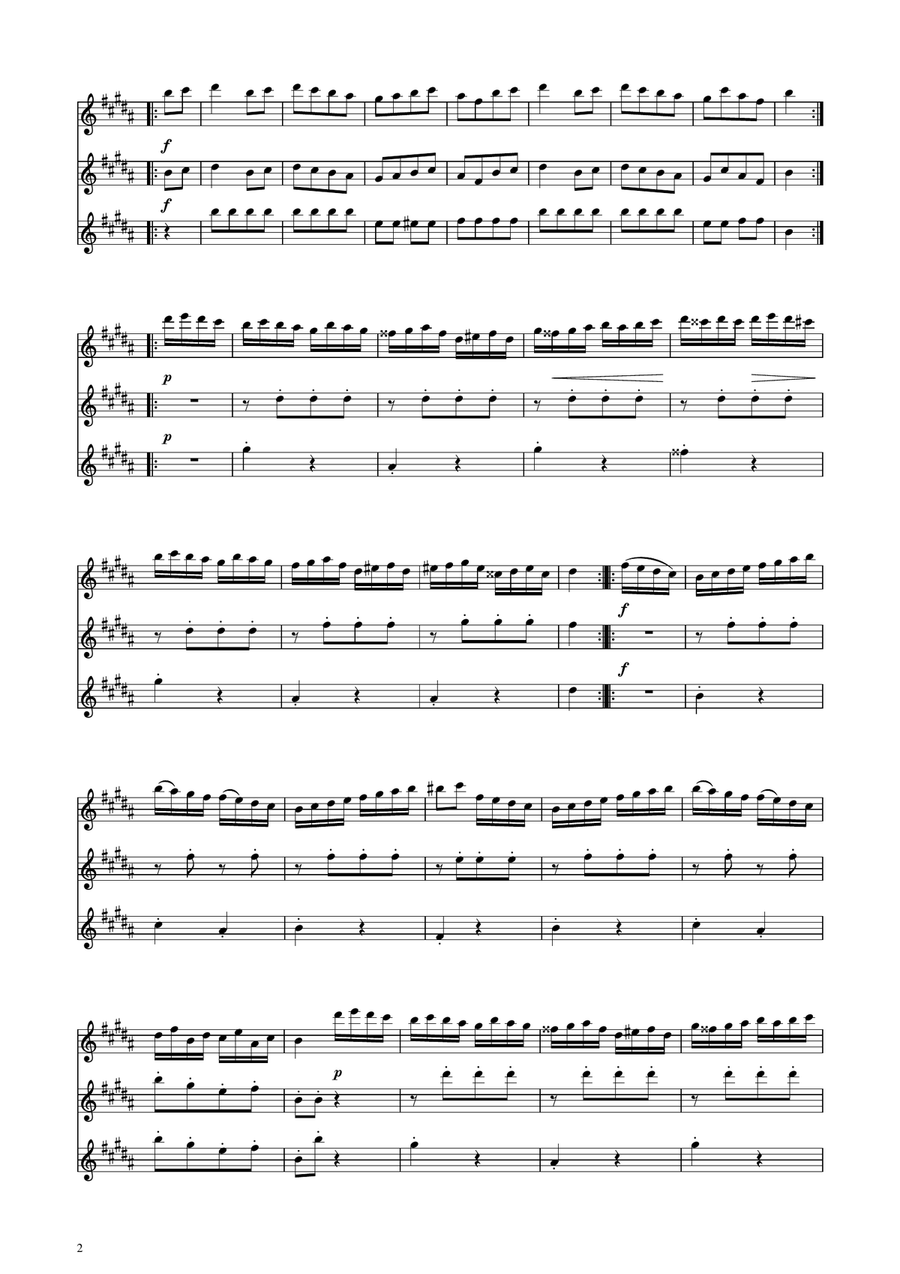 Turkish March - Clarinet Trio Clarinet Trio scores gallery preview page 2