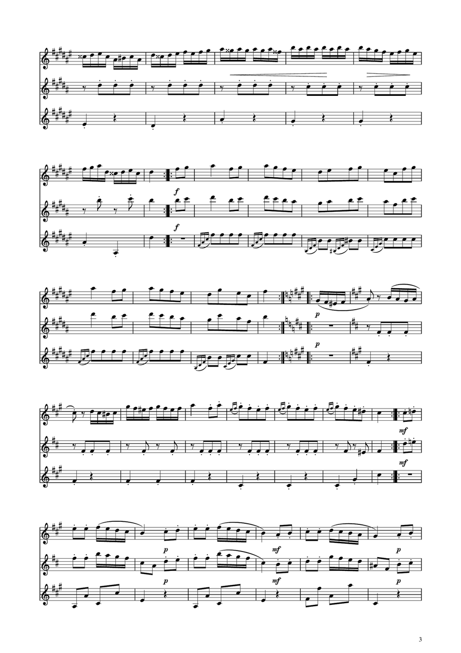 Turkish March - Sax Trio ATB Woodwind Trio scores gallery preview page 3