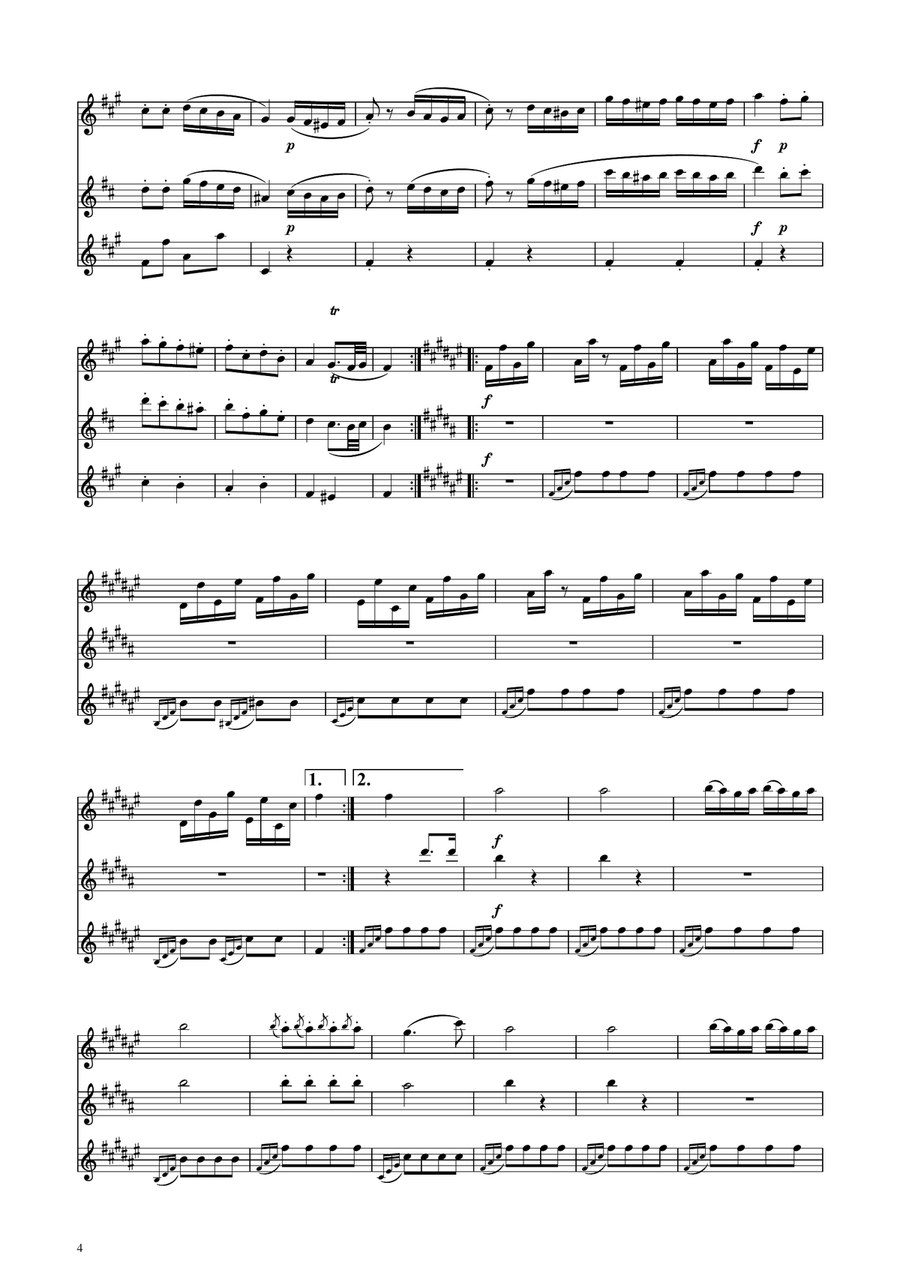 Turkish March - Sax Trio ATB Woodwind Trio scores gallery preview page 4