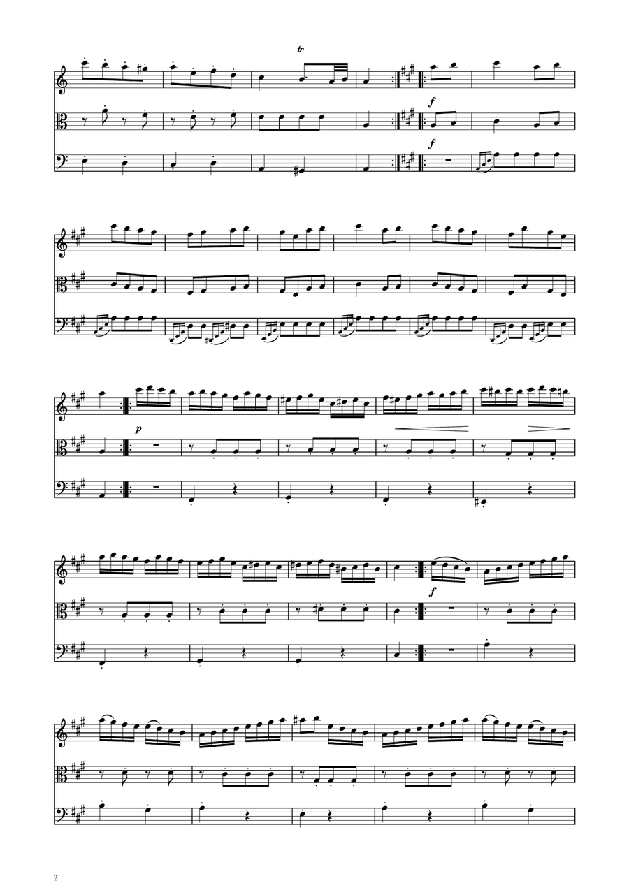 Turkish March - String Trio String Trio scores gallery preview page 2