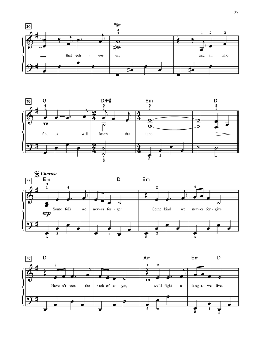 Song Of The Lonely Mountain (from The Hobbit: An Unexpected Journey) Easy Piano scores gallery preview page 3