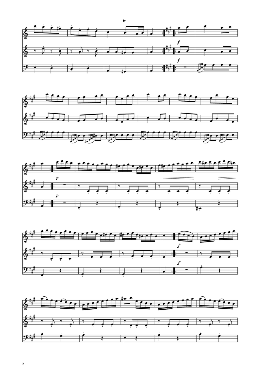 Turkish March - String Trio String Trio scores gallery preview page 2