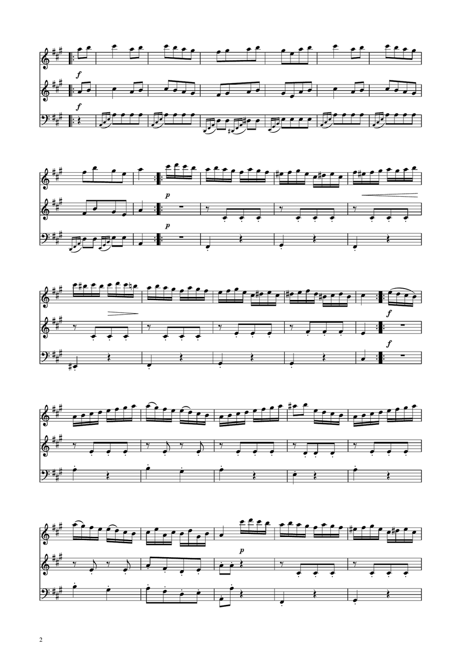 Turkish March - Woodwind Trio Woodwind Trio scores gallery preview page 2