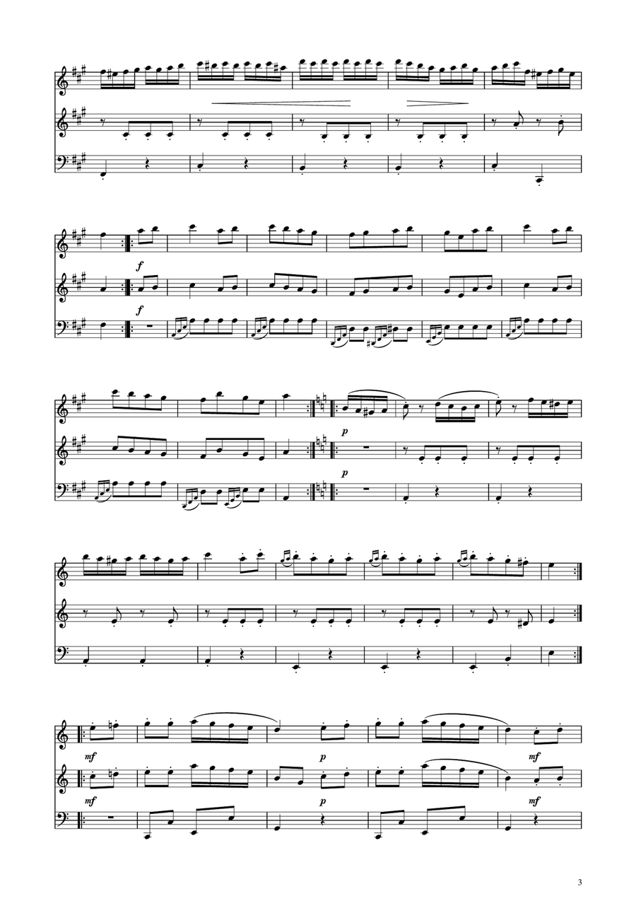 Turkish March - Woodwind Trio Woodwind Trio scores gallery preview page 3
