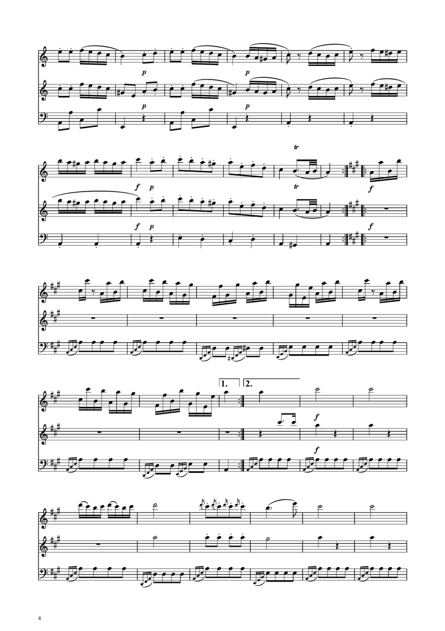 Turkish March - Woodwind Trio Woodwind Trio scores gallery preview page 4