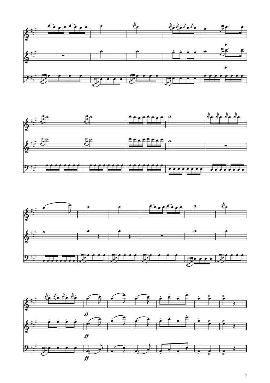 Turkish March - Woodwind Trio Woodwind Trio scores gallery preview page 5