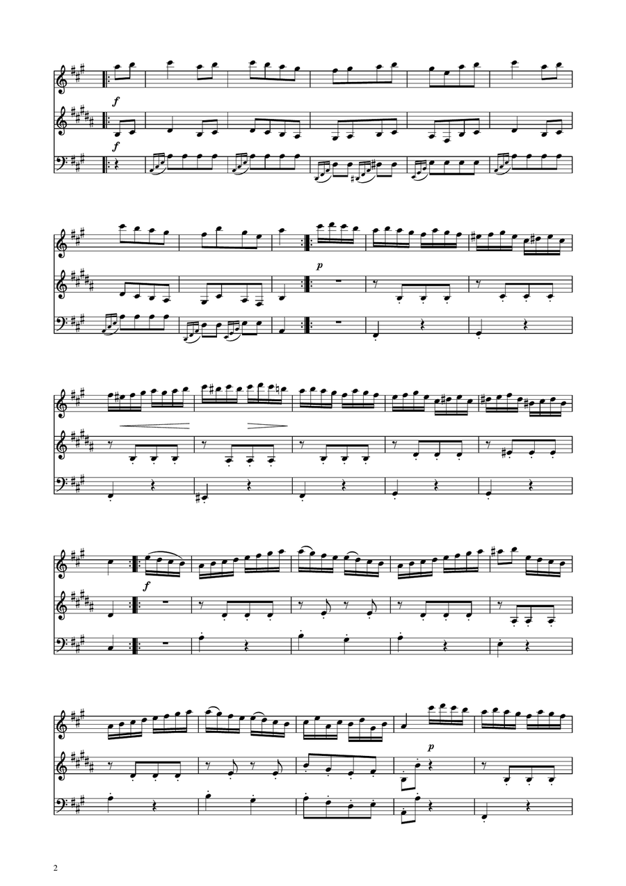 Turkish March - Woodwind Trio Woodwind Trio scores gallery preview page 2