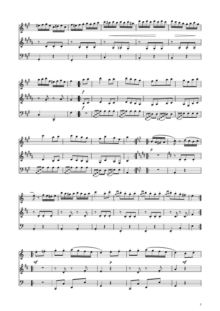 Turkish March - Woodwind Trio Woodwind Trio scores gallery preview page 3