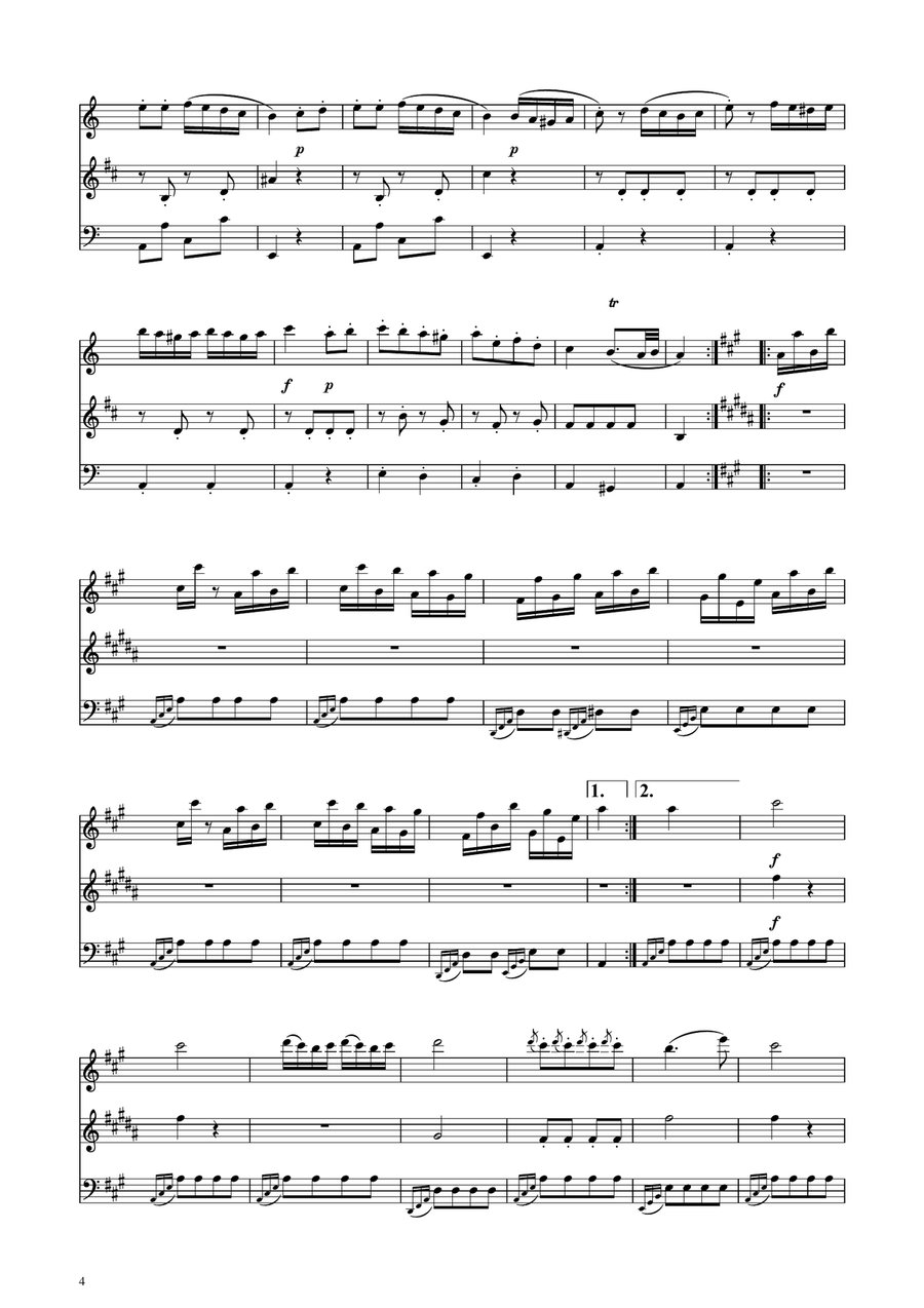 Turkish March - Woodwind Trio Woodwind Trio scores gallery preview page 4