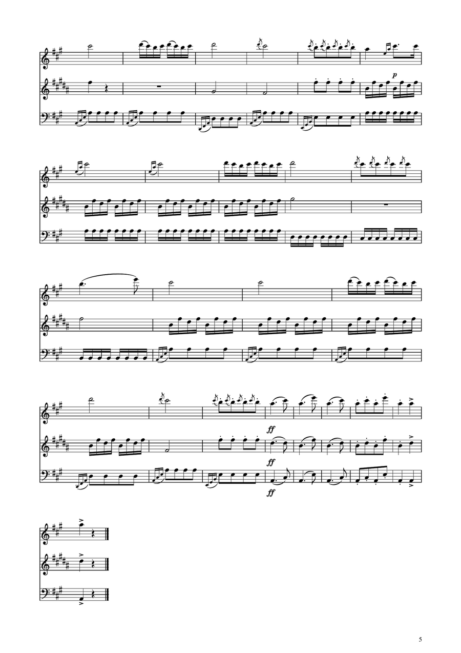 Turkish March - Woodwind Trio Woodwind Trio scores gallery preview page 5