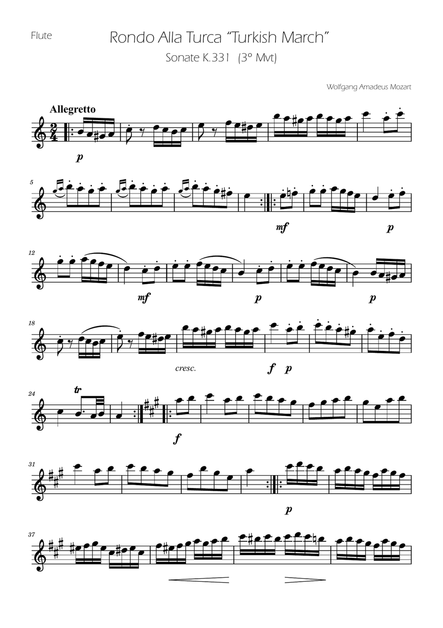 Turkish March - Woodwind Trio Woodwind Trio scores gallery preview page 6