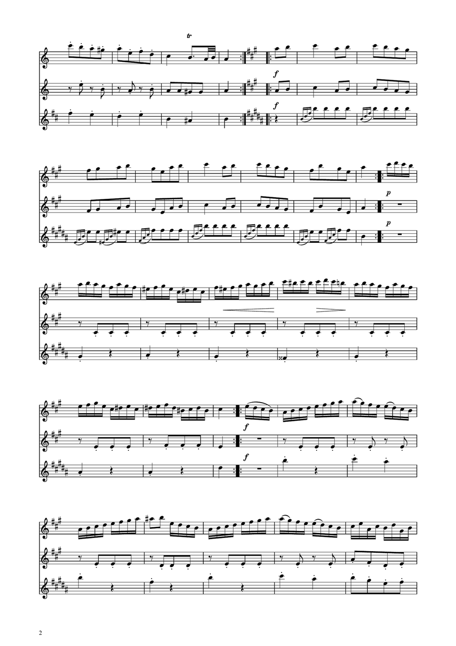 Turkish March - Woodwind Trio Woodwind Trio scores gallery preview page 2