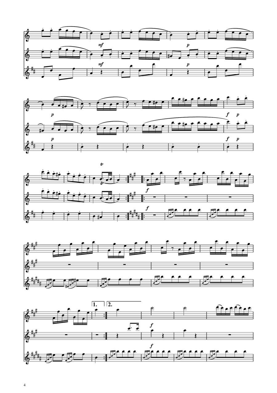 Turkish March - Woodwind Trio Woodwind Trio scores gallery preview page 4