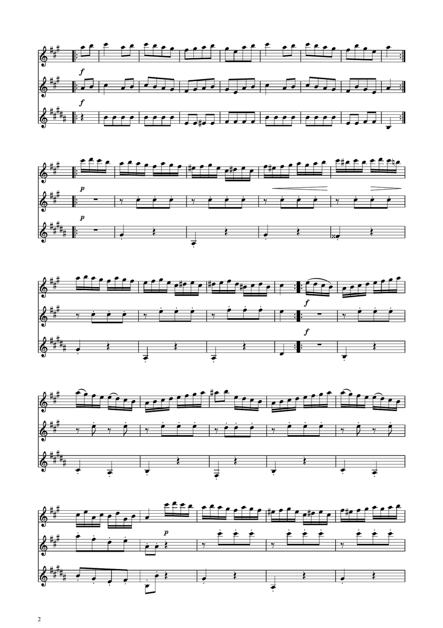 Turkish March - Woodwind Trio Woodwind Trio scores gallery preview page 2