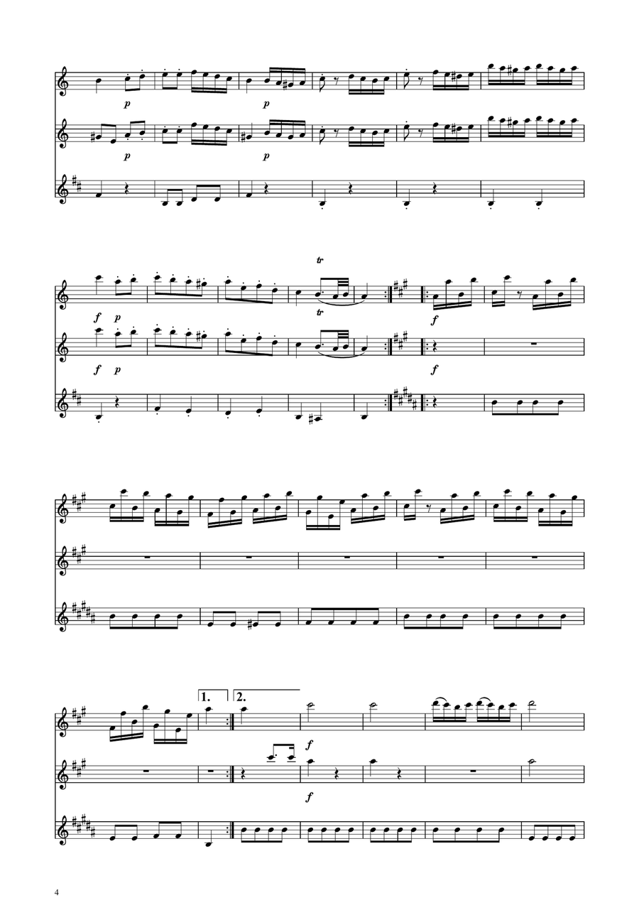 Turkish March - Woodwind Trio Woodwind Trio scores gallery preview page 4