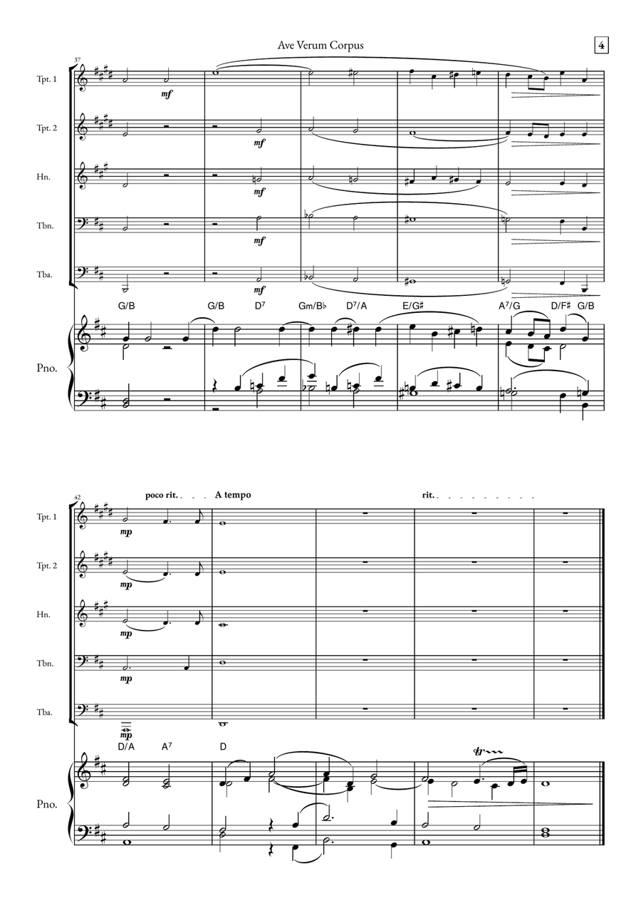 Ave Verum Corpus Small Ensemble scores gallery preview page 4