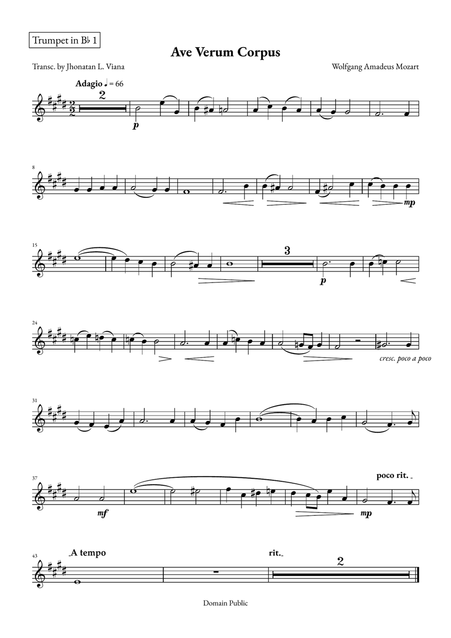 Ave Verum Corpus Small Ensemble scores gallery preview page 5