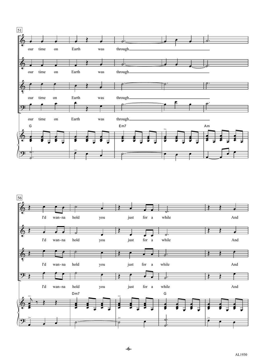 Die With A Smile Die With A Smile Choir scores gallery preview page 6