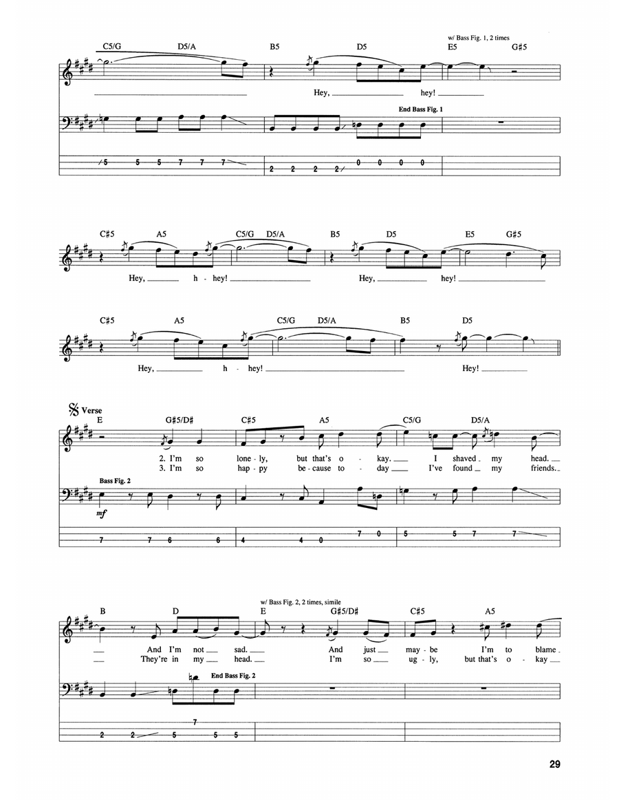 Lithium Lithium Bass Guitar Tablature scores gallery preview page 2