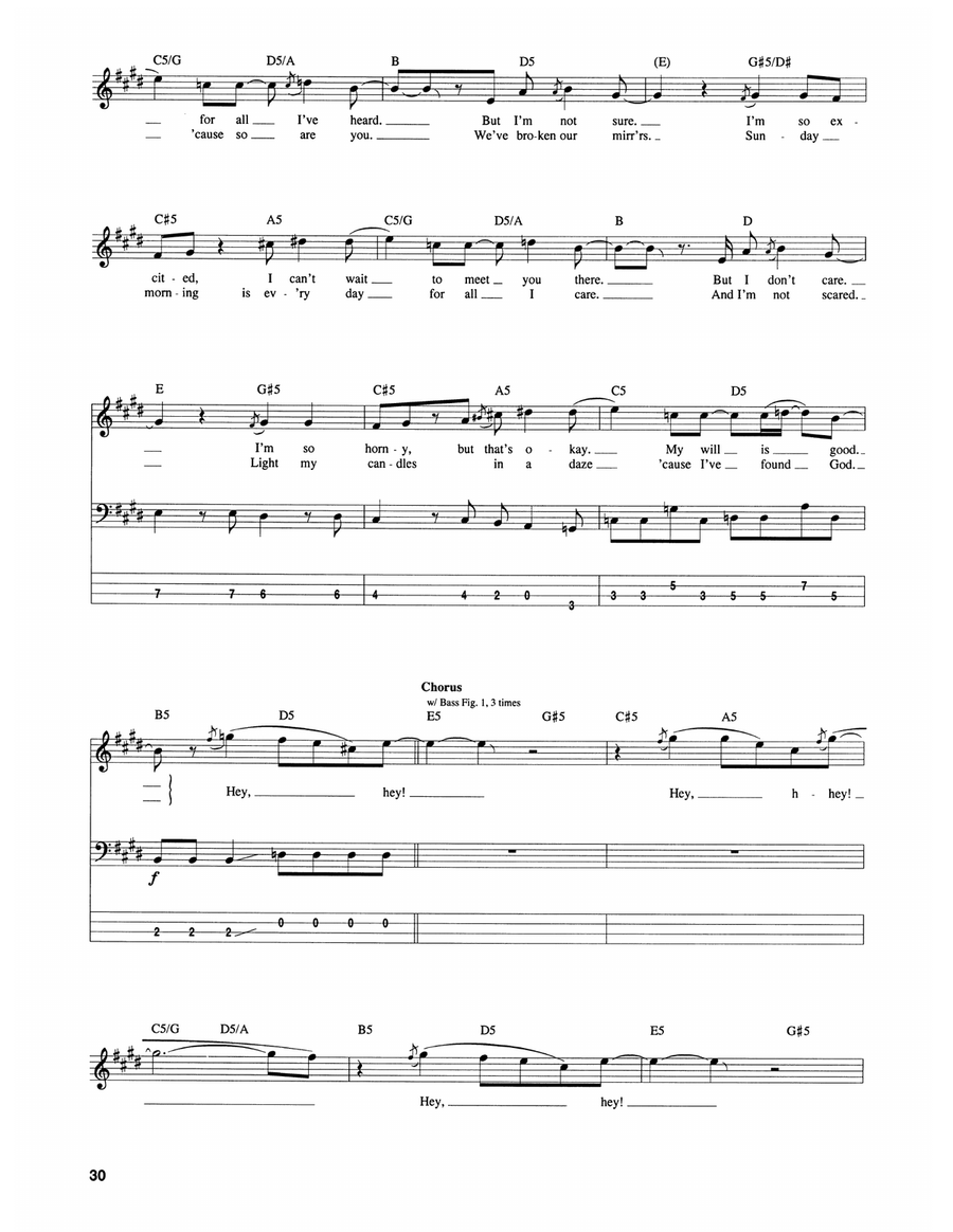 Lithium Lithium Bass Guitar Tablature scores gallery preview page 3