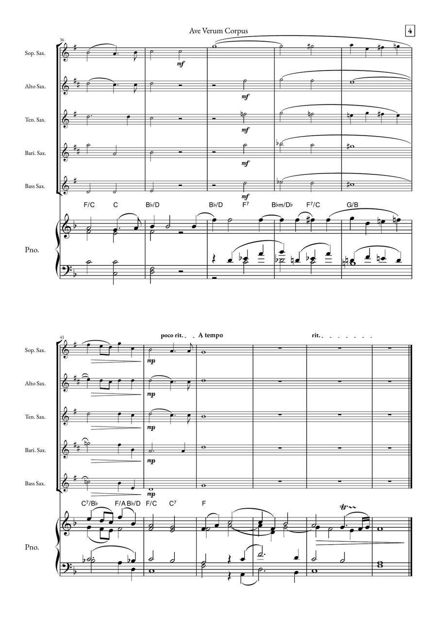 Ave Verum Corpus Small Ensemble scores gallery preview page 4