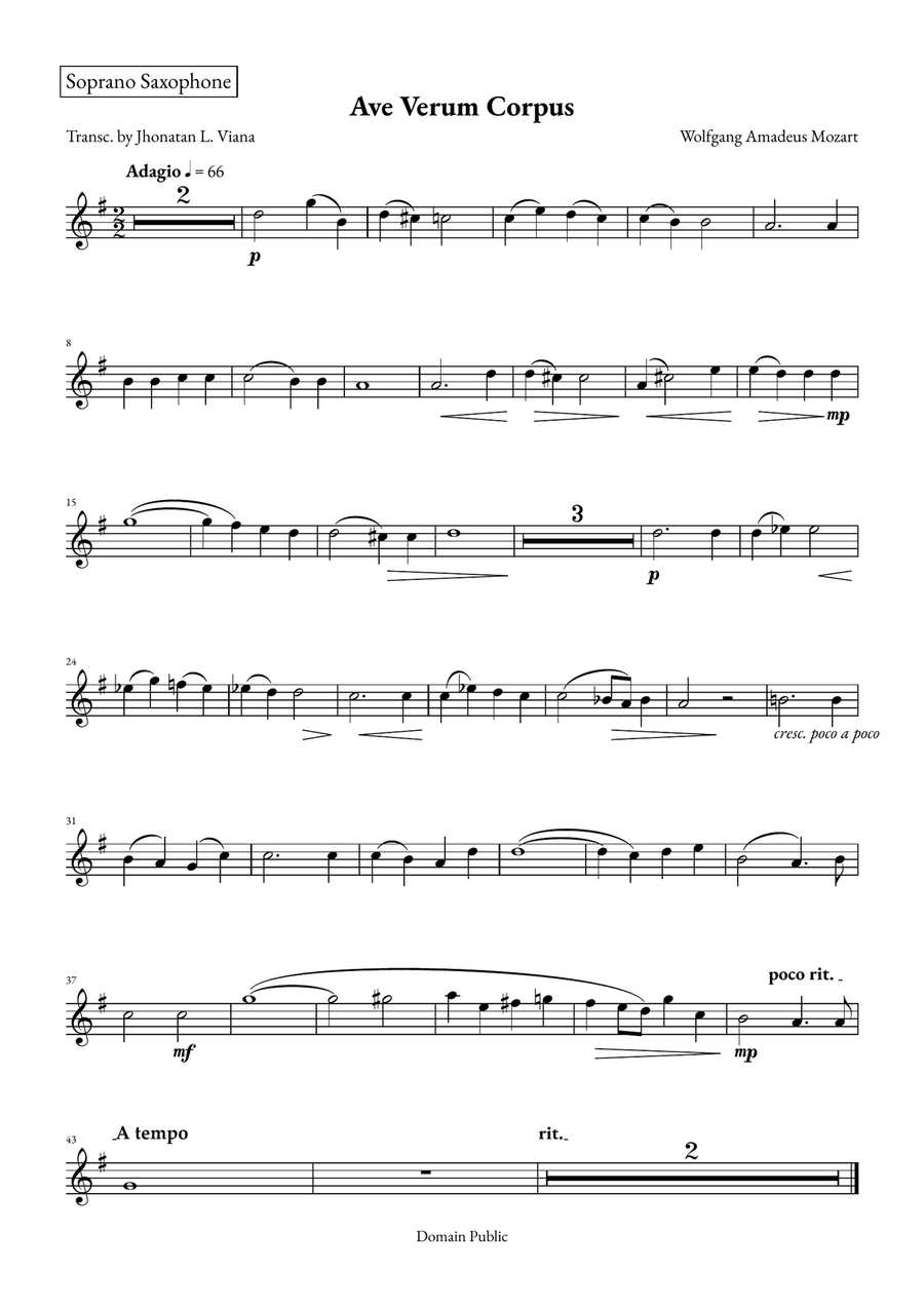 Ave Verum Corpus Small Ensemble scores gallery preview page 5