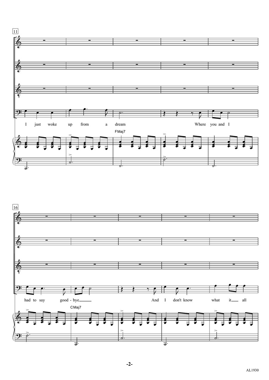 Die With A Smile Die With A Smile 4-Part scores gallery preview page 2
