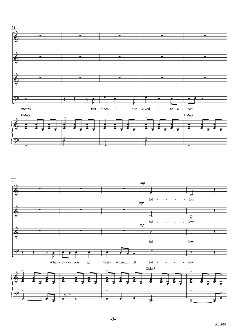 Die With A Smile Die With A Smile 4-Part scores gallery preview page 3