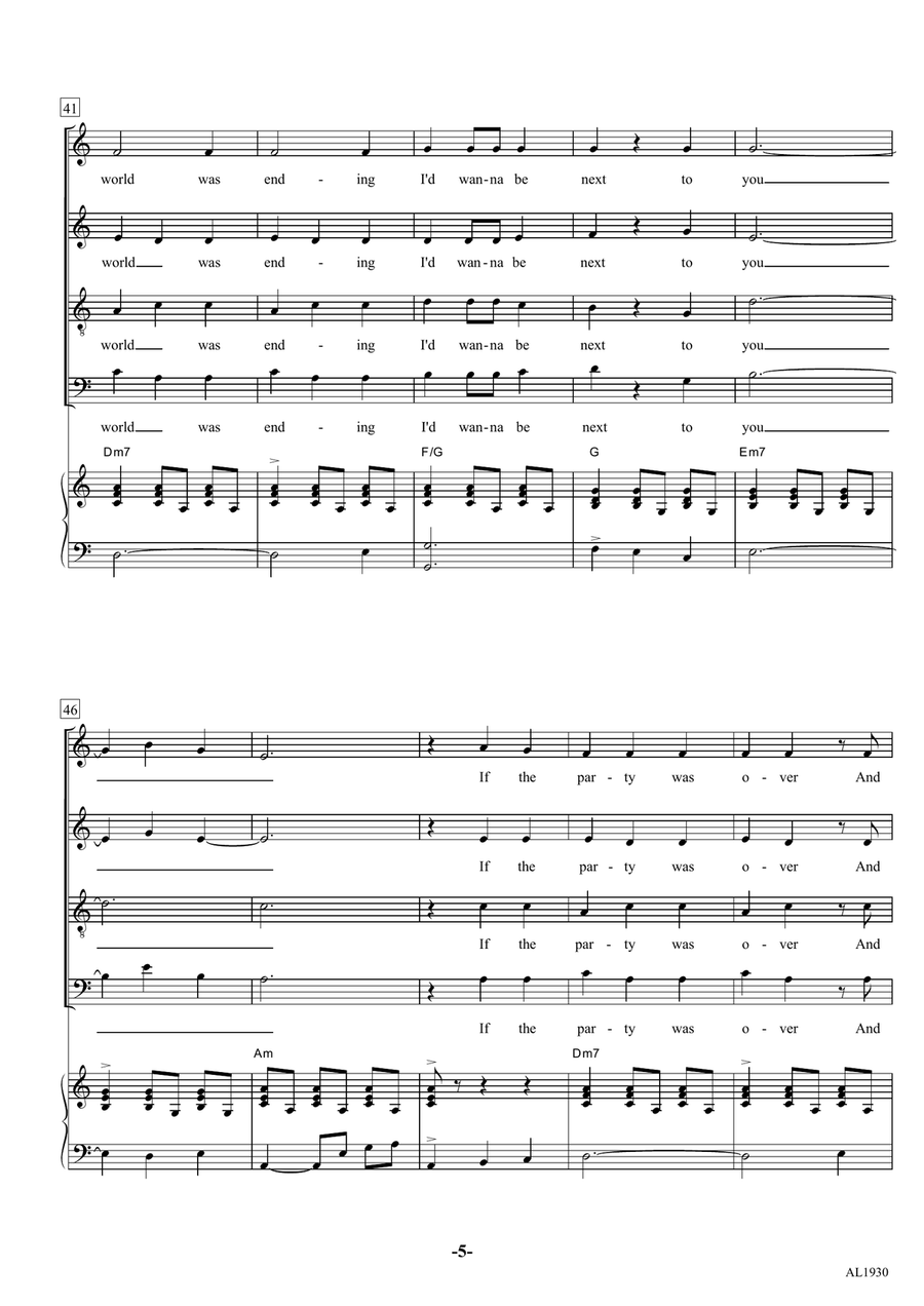 Die With A Smile Die With A Smile 4-Part scores gallery preview page 5