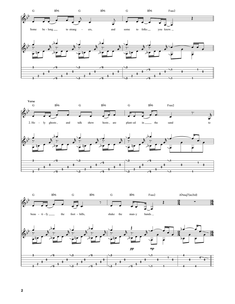 Plateau Plateau Guitar Tablature scores gallery preview page 2