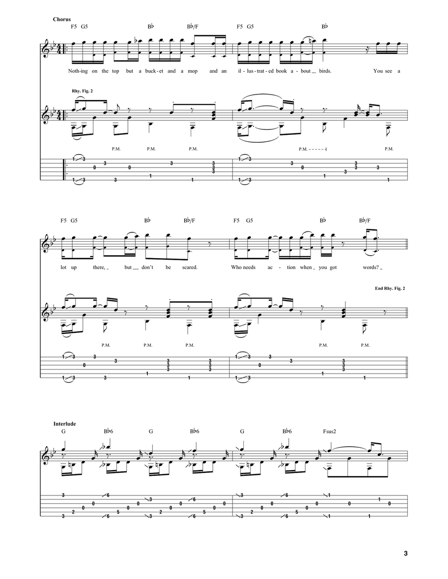 Plateau Plateau Guitar Tablature scores gallery preview page 3