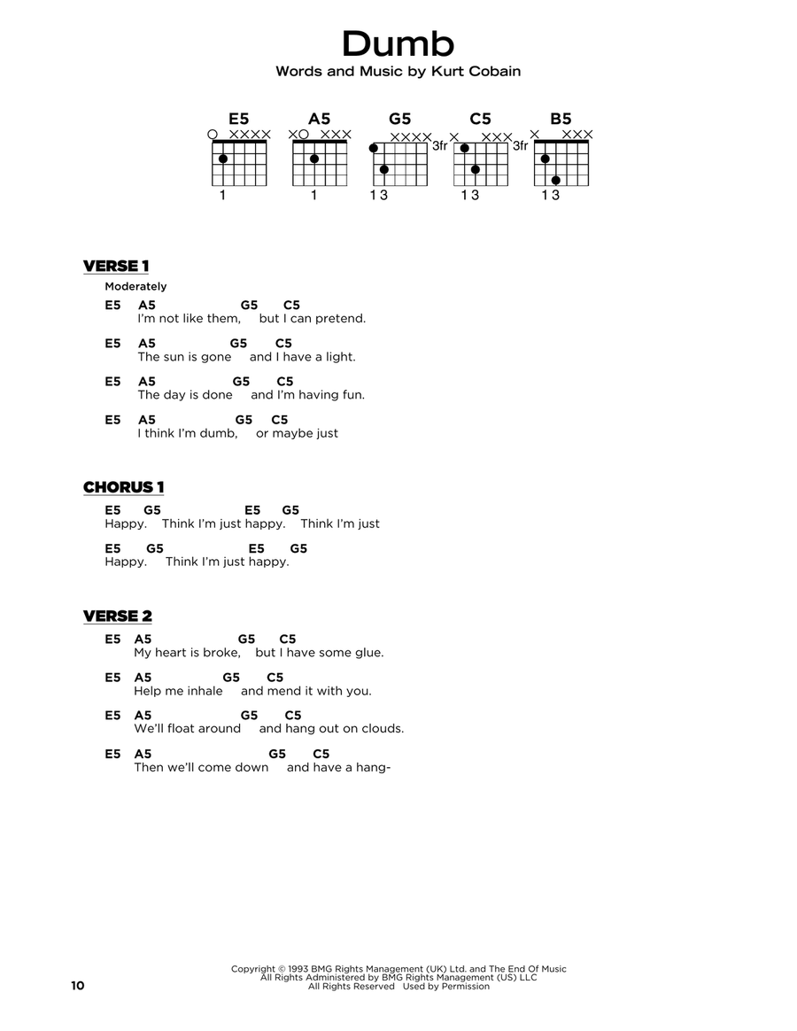 Dumb Dumb Electric Guitar scores gallery preview page 1