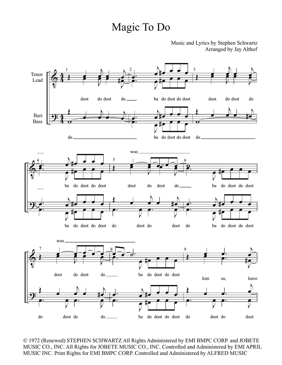 Magic To Do Magic To Do TTBB scores gallery preview page 1