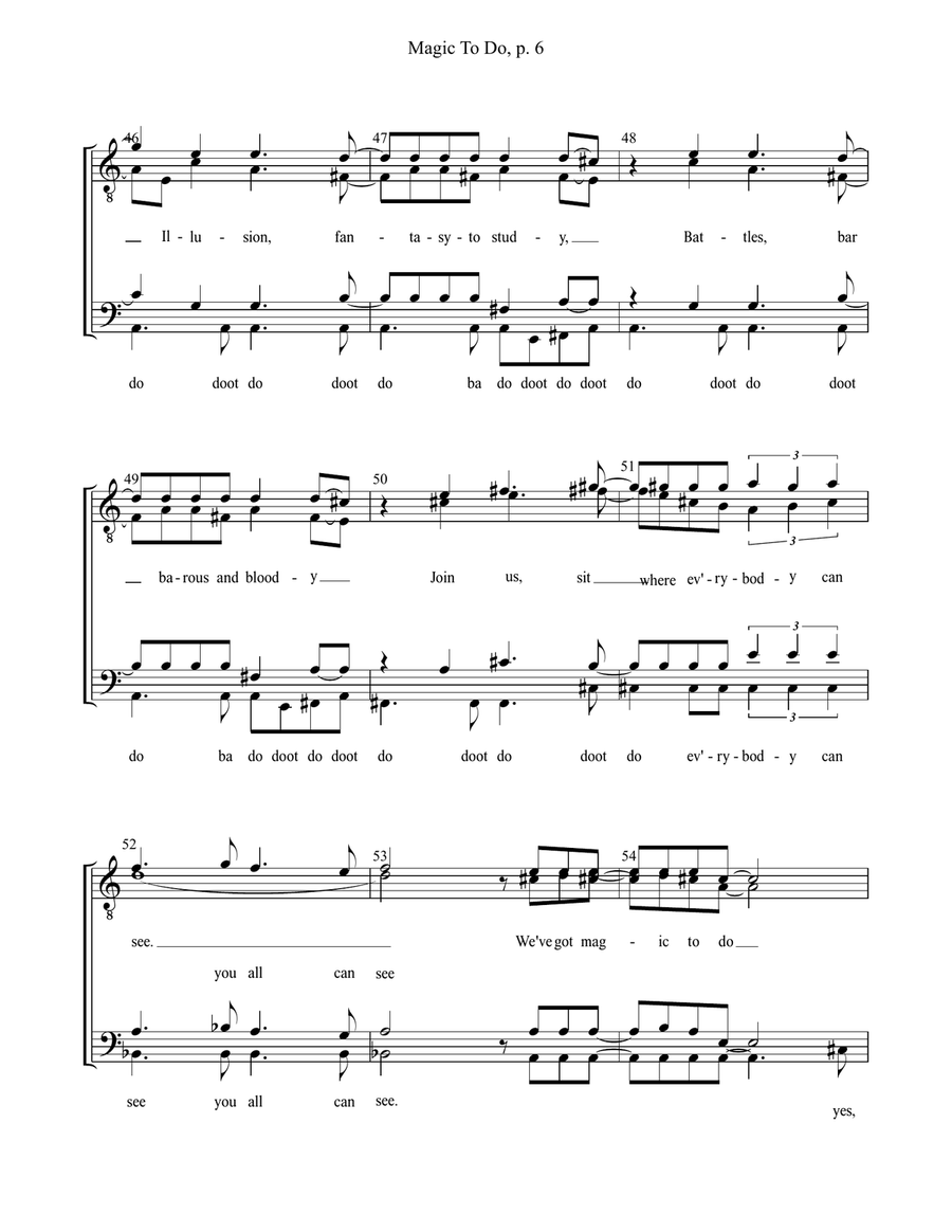 Magic To Do Magic To Do TTBB scores gallery preview page 6