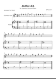 Aura Lea - Soprano Sax and Piano in F Major - Easy Level