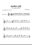Aura Lea - Soprano Sax in F Major - Easy Level