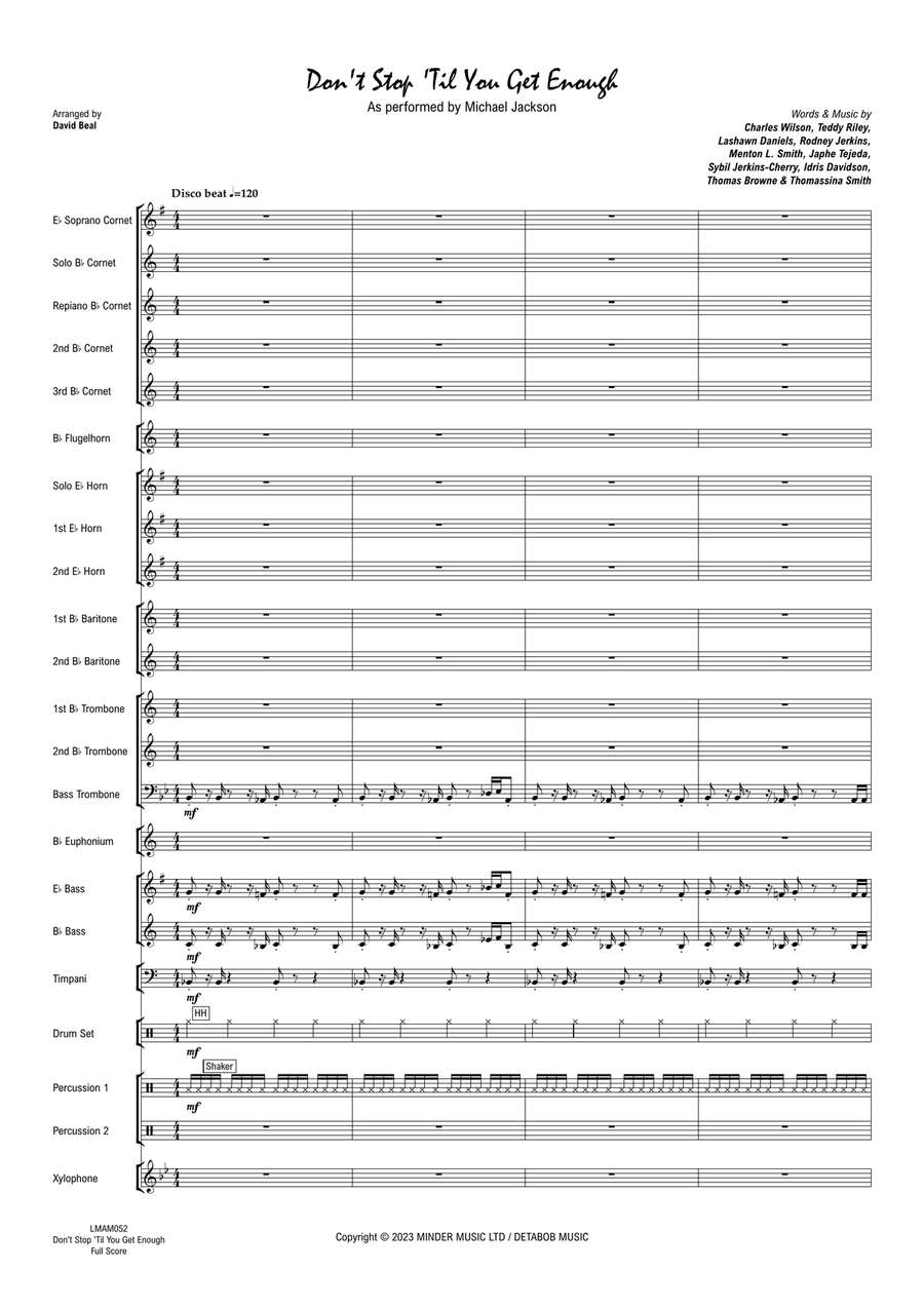 Don't Stop Til You Get Enough Brass Band scores gallery preview page 2