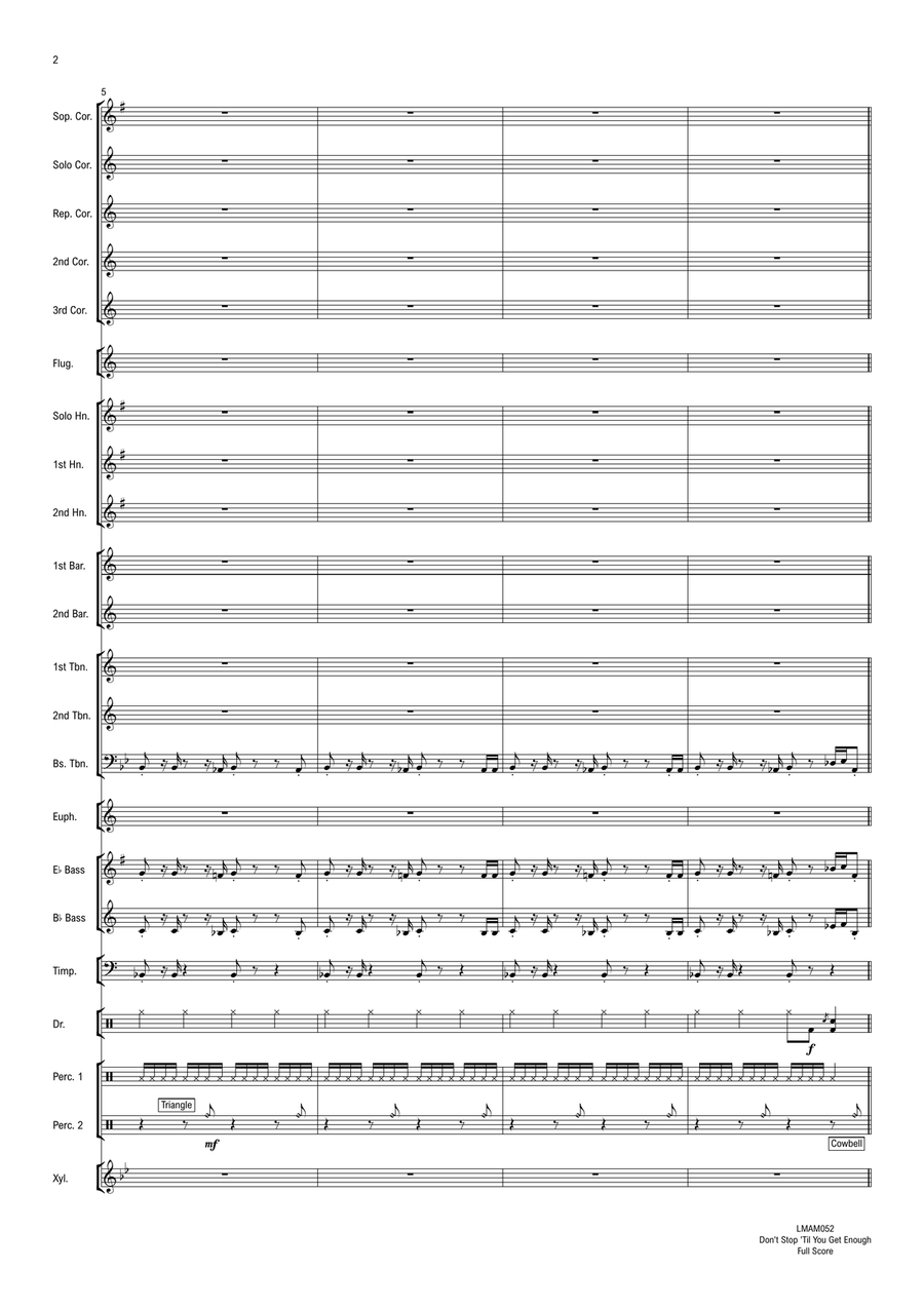 Don't Stop Til You Get Enough Brass Band scores gallery preview page 3