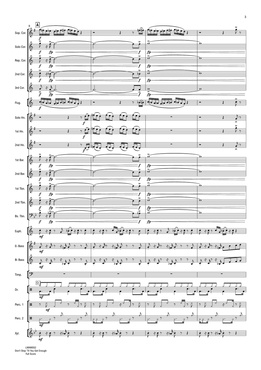 Don't Stop Til You Get Enough Brass Band scores gallery preview page 4