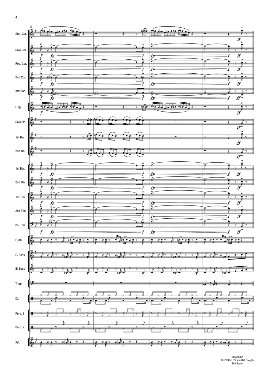 Don't Stop Til You Get Enough Brass Band scores gallery preview page 5