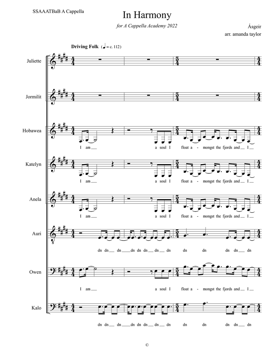 In Harmony In Harmony Divisi scores gallery preview page 1